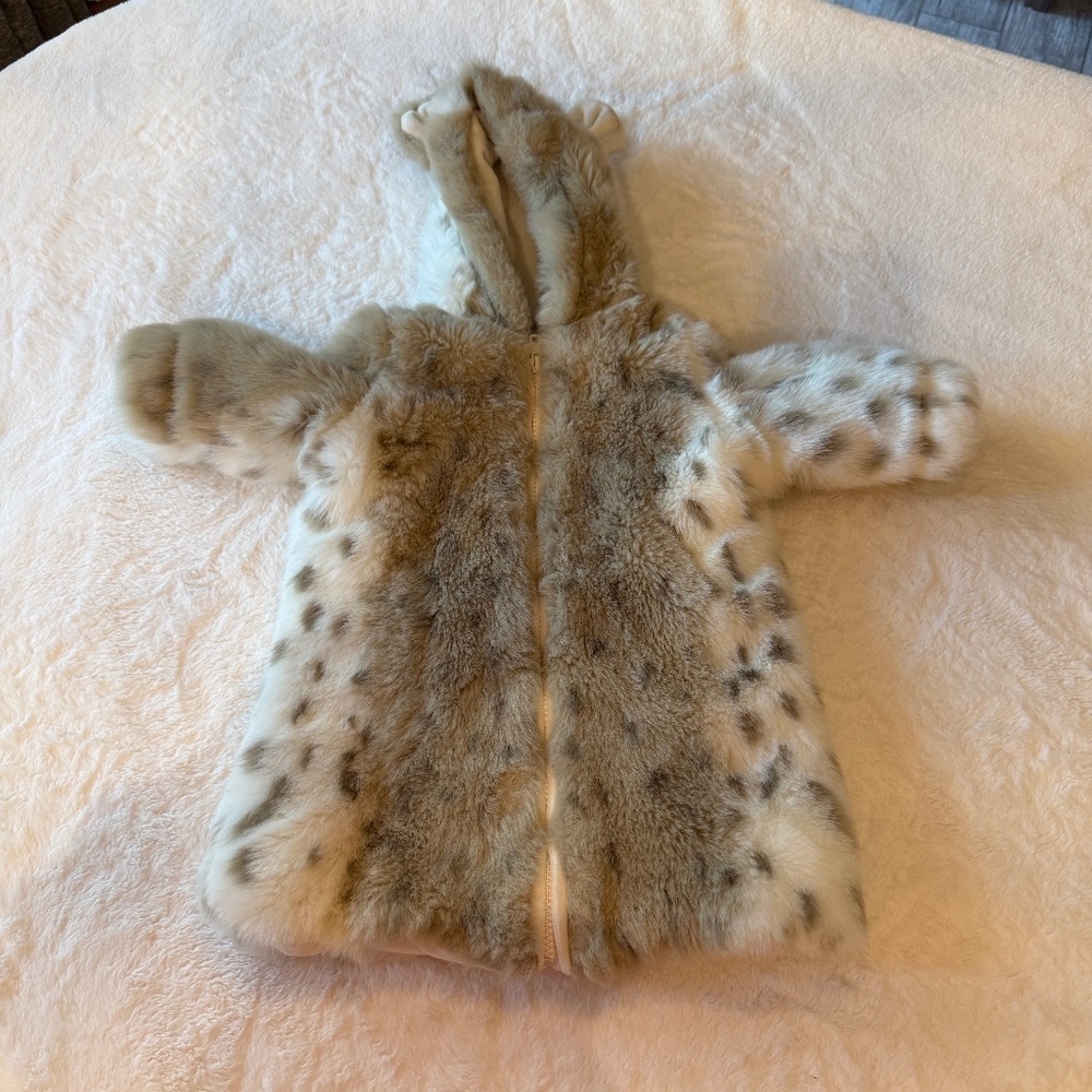 Restoration Hardware Faux Fur Bear Hoddie Jacket 45562